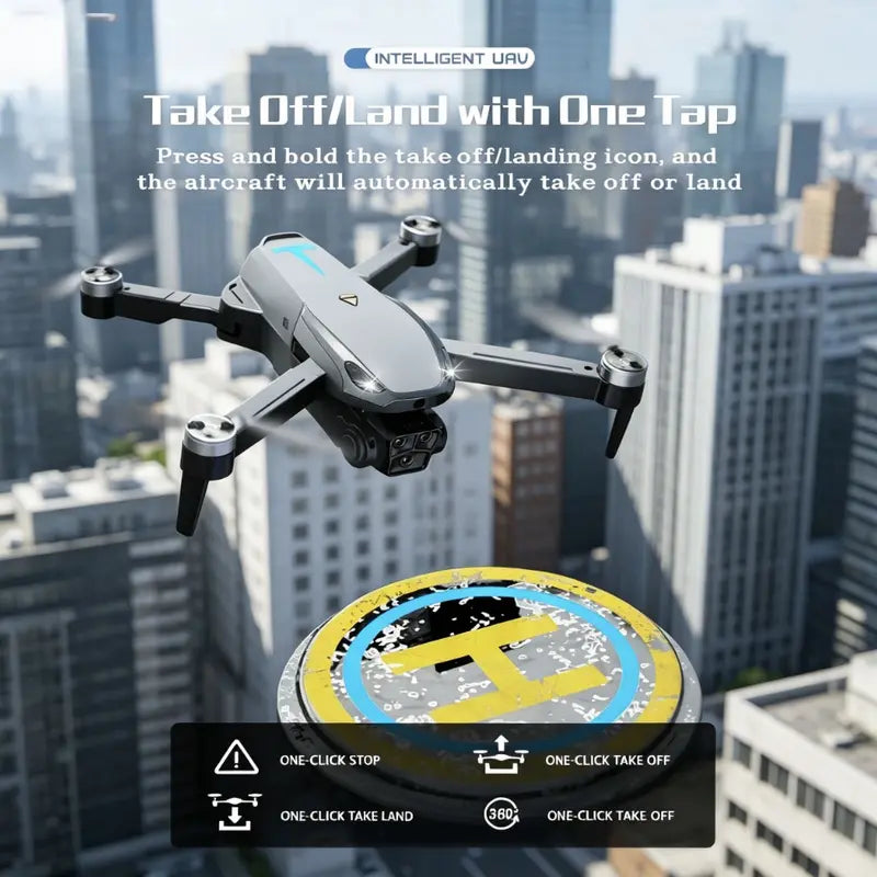 M8 Pro 2026 Foldable GPS Drone with 4K UHD EIS Camera, 5G FPV Transmission, Intelligent Obstacle Avoidance, Auto Return, 360° Flip, Dual Batteries – Easy-To-Fly Drone for Beginners & Adults