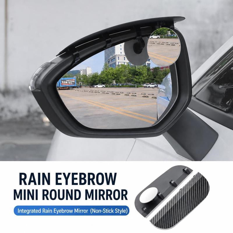 Waterproof Carbon Fiber Side Mirror Rain Visors - Snap-On Eyebrow Covers for Cars, Sedans, and Trucks