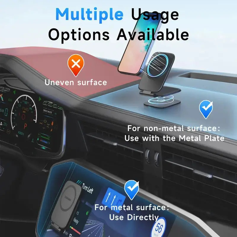 Ultra-Strong MagSafe Magnetic Car Phone Holder - 20Kg Capacity, Adjustable 360° Rotation, Anti-Shake Design, Compatible with iPhone 17 Pro Max & Most Smartphones