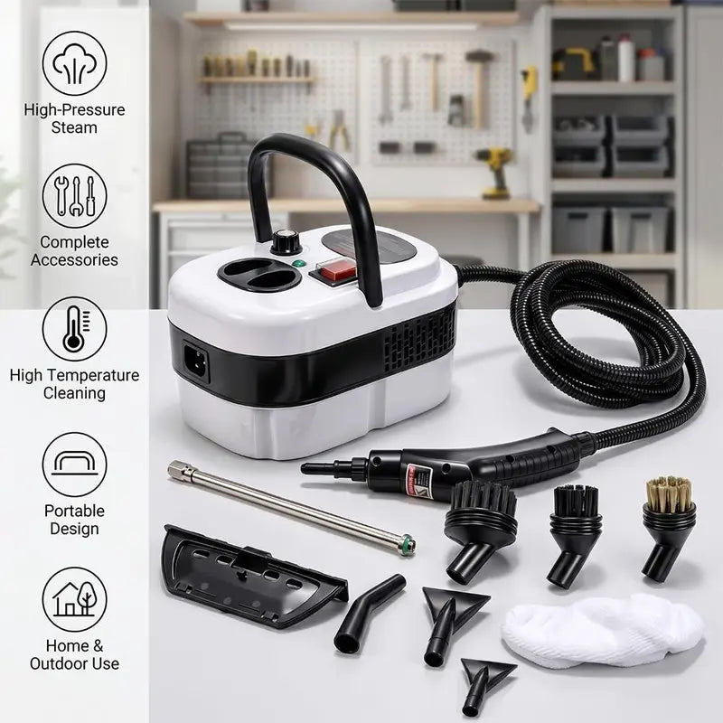 2500W Portable Handheld Steam Cleaner - High-Temp Power Tool for Home & Car Detailing - Perfect Father's Day Gift!