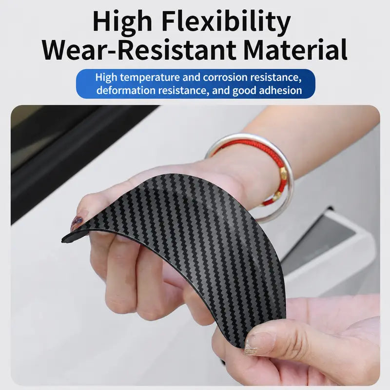 Waterproof Carbon Fiber Side Mirror Rain Visors - Snap-On Eyebrow Covers for Cars, Sedans, and Trucks