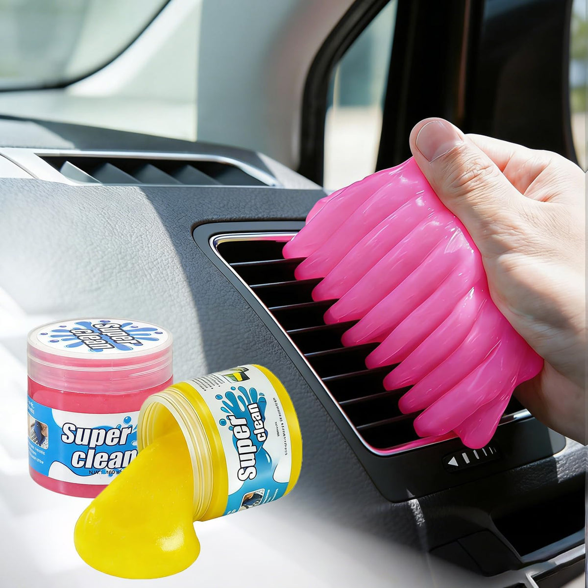 Car Cleaning Gel Putty, Reusable Dust Remover Slime for Auto & Home