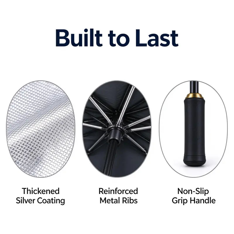 Ultimate Portable Car Windshield Sunshade Umbrella - Quick 1-Second Setup, UV Protection & Heat Blocker, Fits Most Vehicles, Essential Daily Accessory