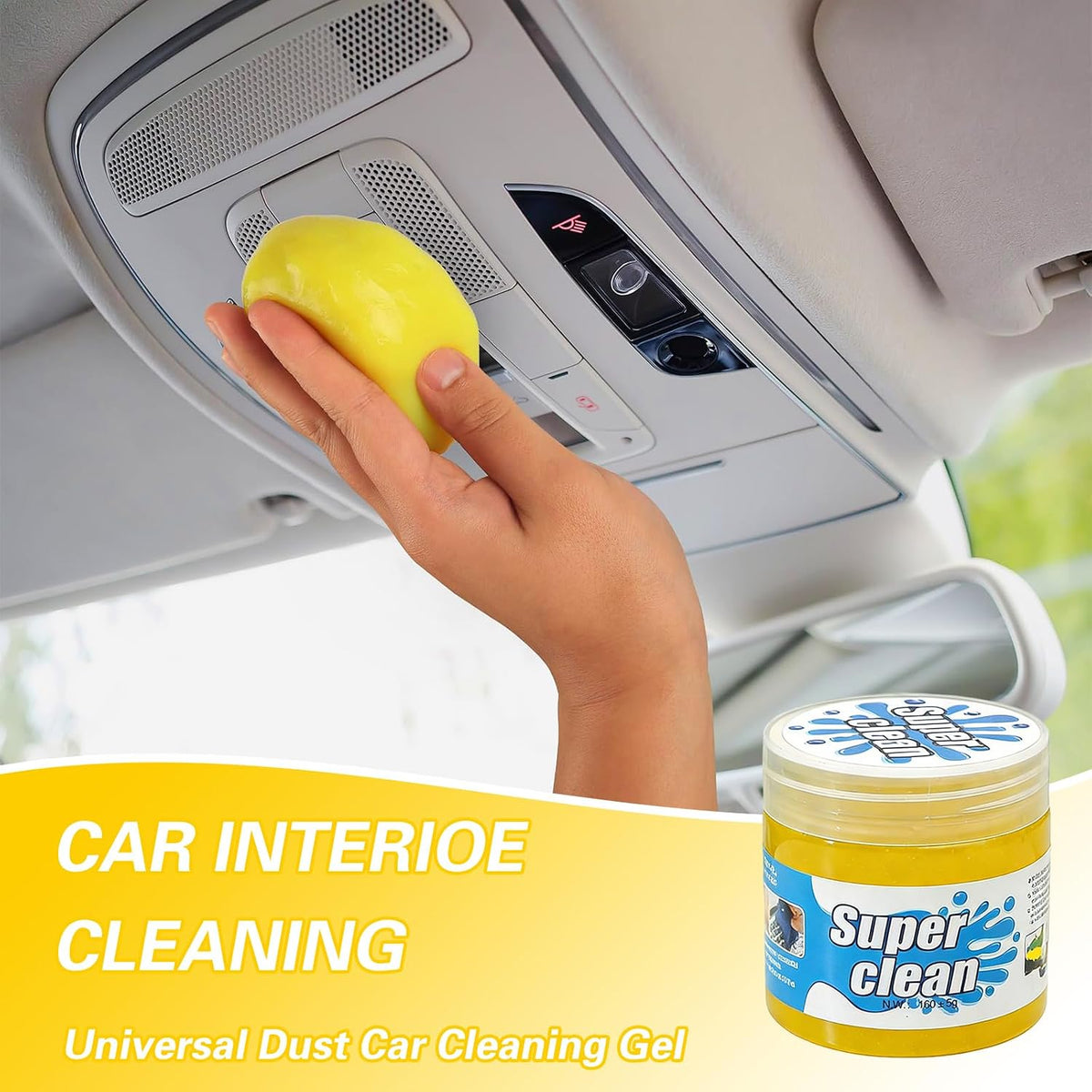 Car Cleaning Gel Putty, Reusable Dust Remover Slime for Auto & Home
