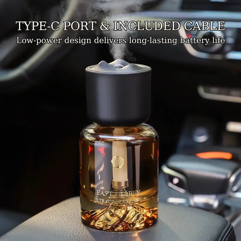 3-Pack Rechargeable Type-C In-Car Air Freshener Diffusers - 120ml Each, Auto-Start Vibration Activation, 5-Level Scent Intensity, Perfect Mist Release for Your Vehicle