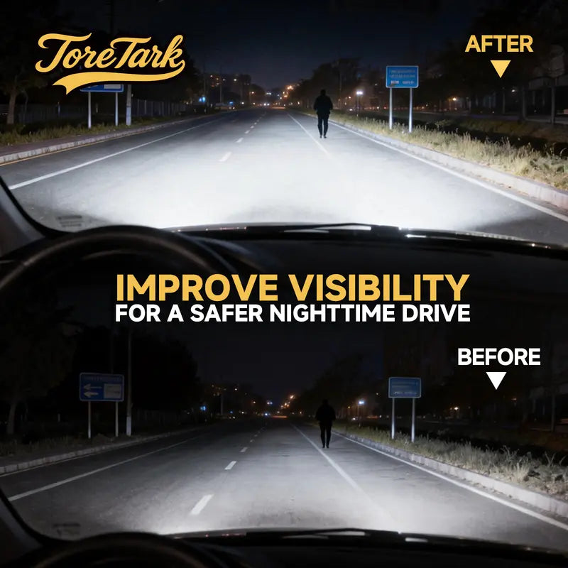 Revitalize Your Ride: Toretark No-Sand Headlight Restoration Kit - 100ml Cleaning Solution & 20ml Crystal Coating for Long-Lasting Clarity & Protection - Perfect Car Care Gift for Him!