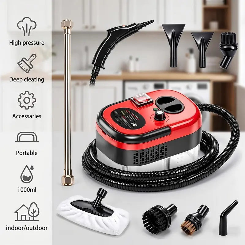2500W Portable Handheld Steam Cleaner - High-Temp Power Tool for Home & Car Detailing - Perfect Father's Day Gift!
