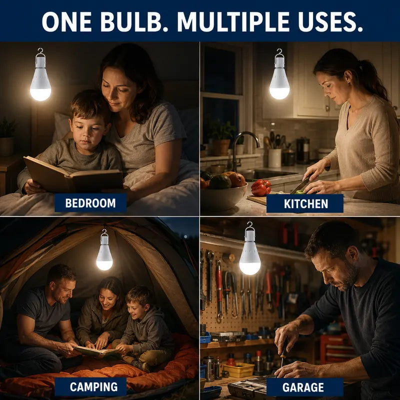 RELAMPBOL Rechargeable LED Emergency Bulbs - 9W Power, 60W Equivalent, Pack of 4/6, 1200mAh Battery, 6000K Daylight & 3000K Warm White, Energy Saving & Perfect for Outages & Camping
